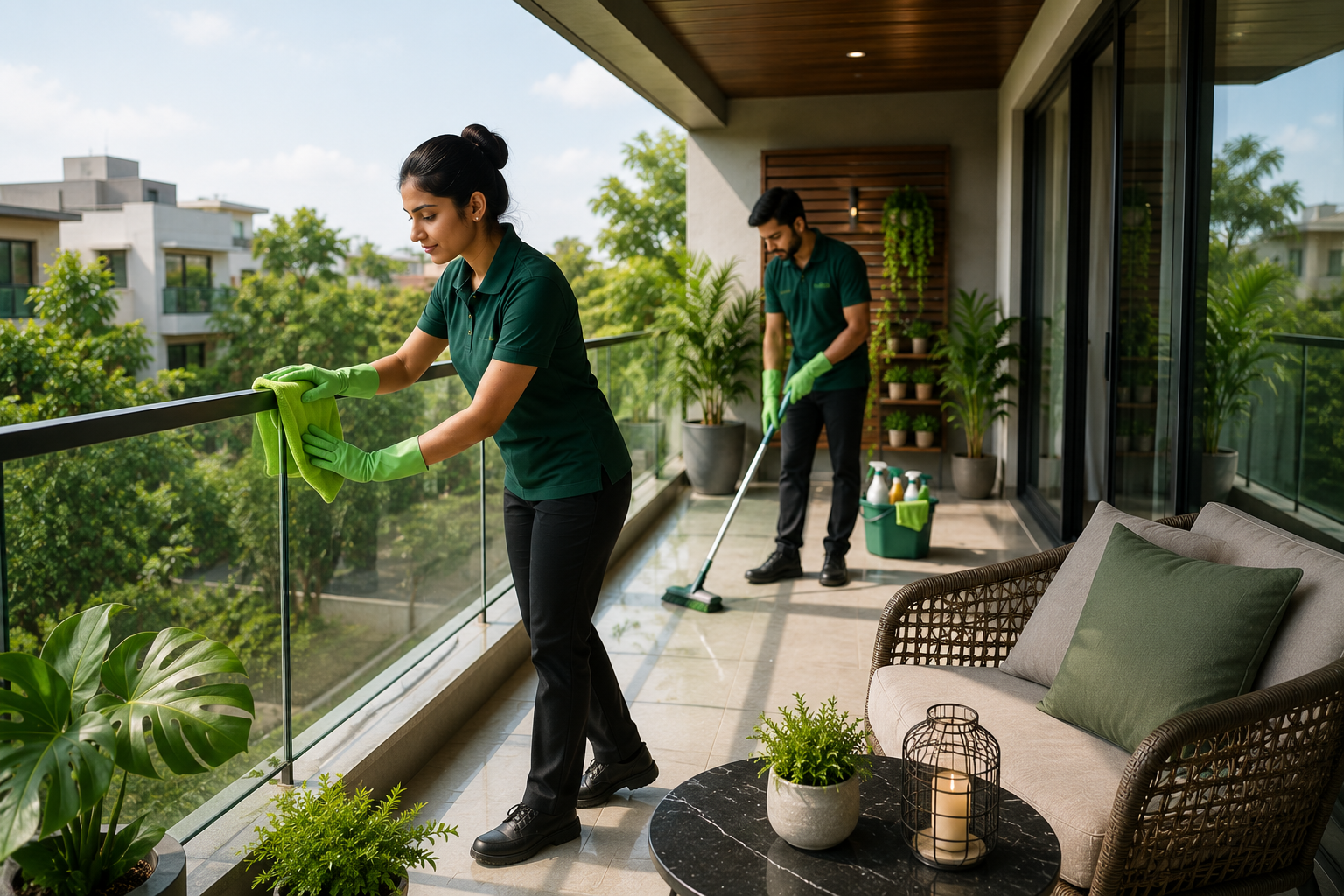 Professional balcony cleaning