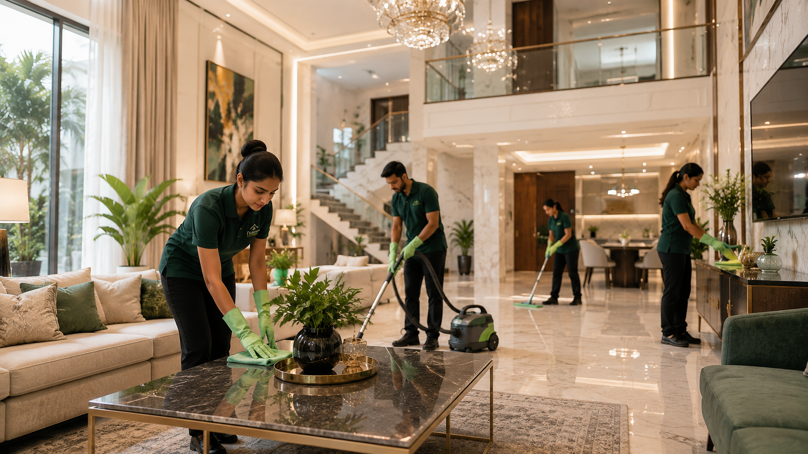 Professional deep cleaning for villas and bungalows